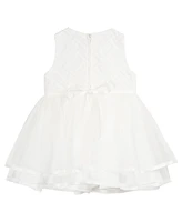 Rare Editions Baby Girls Tiered Pearl Sleeveless Dress