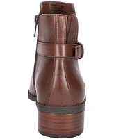 Bella Vita Women's Dora Side Buckle Inside Zip Ankle Booties