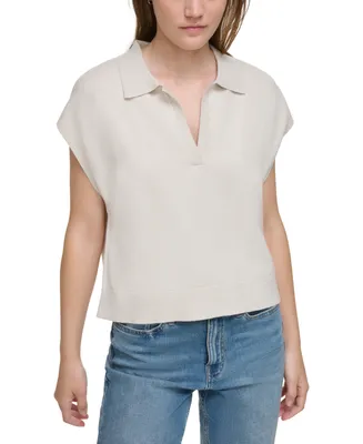 Calvin Klein Jeans Women's Sleeveless Polo Vest Top