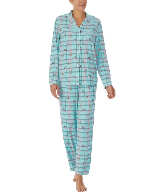 Cuddl Duds Women's 2-Pc. Brushed Sweater Knit Printed Long-Sleeve Pajamas  Set