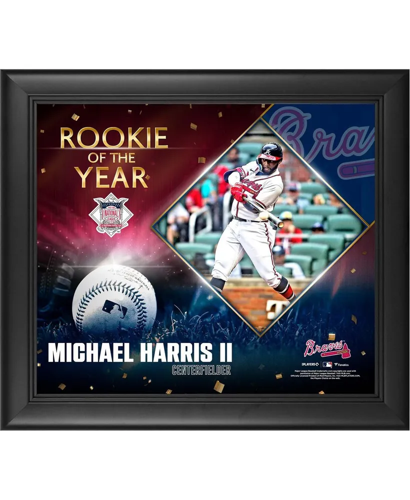 Fanatics Authentic Michael Harris Ii Atlanta Braves 2022 National League Rookie of the Year Framed 15'' x 17'' Collage