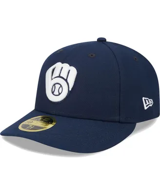 Men's New Era Navy Milwaukee Brewers Oceanside Low Profile 59FIFTY Fitted Hat