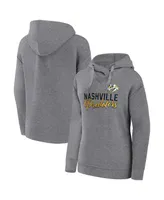 Women's Fanatics Heather Gray Nashville Predators Script Favorite Pullover Hoodie