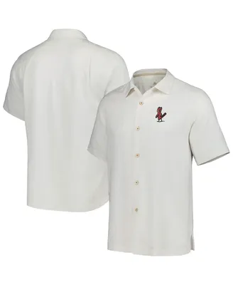 Men's Tommy Bahama White St. Louis Cardinals Sport Tropic Isles Camp Button-Up Shirt