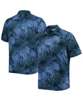 Men's Tommy Bahama Blue Tennessee Titans Coast Luminescent Fronds Camp IslandZone Button-Up Shirt