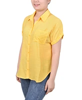 Ny Collection Women's Short Extended Sleeve Blouse