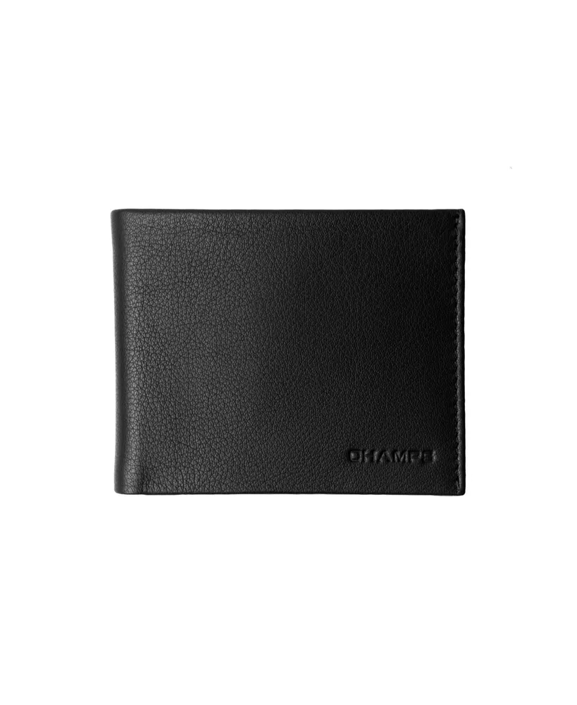 Champs Men's Slim Leather Rfid Wallet Gift Box