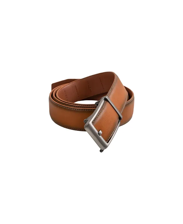 Men's Sliding Buckle Adjustable Leather Ratchet Belt