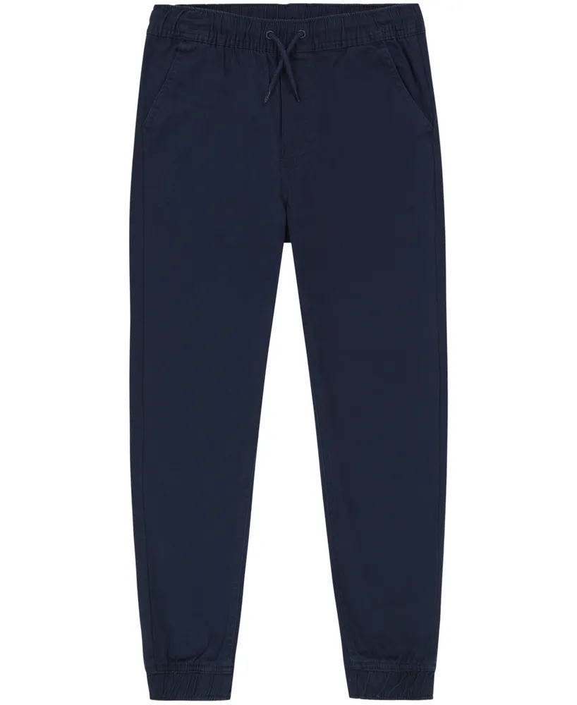 Nautica Little Boys Uniform Evan Tapered-Fit Stretch Joggers with Reinforced Knees