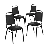 Emma+Oliver 4 Pack Trapezoidal Back Stacking Banquet Chair