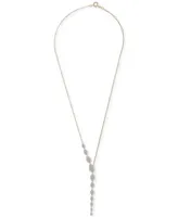 Wrapped in Love Diamond Asymmetric Lariat Necklace (1 ct. t.w.) in 14k Gold or 14k White Gold, 15" + 2" extender, Created for Macy's