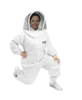 Honey Keeper Professional Cotton Full Body Beekeeping Suit with Self Supporting Veil Hood