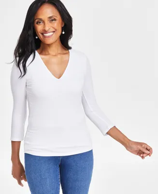 I.n.c. International Concepts Women's Ribbed Top, Created for Macy's