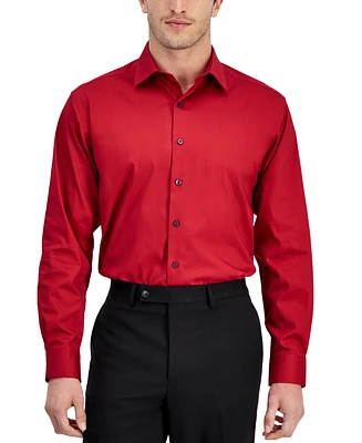 Alfani Men's Regular-Fit Temperature Regulating Solid Dress Shirt, Created for Macy's