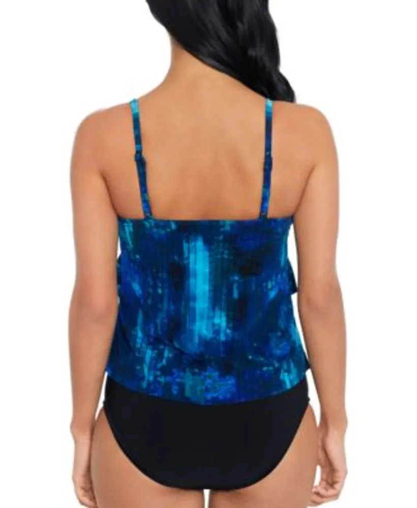 Magicsuit Womens Hazy Daze Rita Tankini Top Shirred Bikini Bottoms
