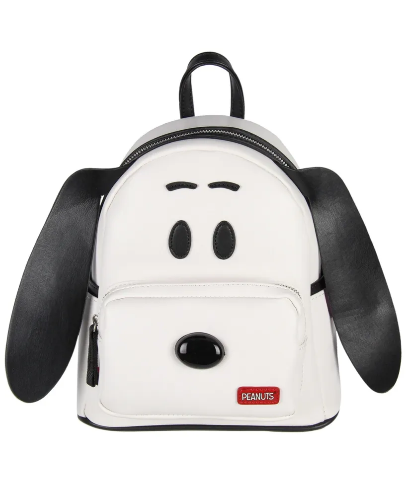 Peanuts Classic Comic Character Face Snoopy Zippered Mini Small Backpack Bag