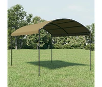 vidaXL Gazebo 13.1'x9.8'x8.5' Taupe 0.6 oz/ft²