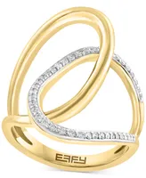 Effy Diamond Interlocking Loop Abstract Statement Ring (1/4 ct. t.w.) Yellow Gold (Also available 14k Rose Gold)