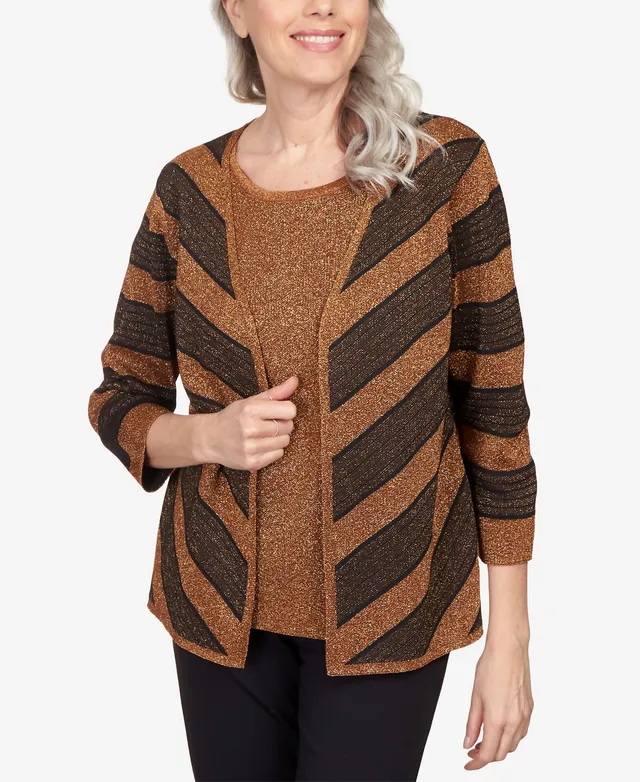 Alfred Dunner® Park Place Stained Glass Two-for-One Sweater
