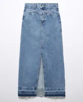 Mango Women's Denim Long Skirt