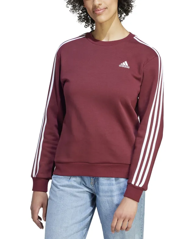 adidas Women's Cotton 3-Stripes Quarter-Zip Sweatshirt - Macy's