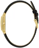 Bulova Women's Classic Sutton Diamond Accent Black Leather Strap Watch 21mm