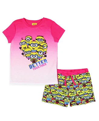 Despicable Me Girls Movie Minions Better Together Sleep Pajama Set