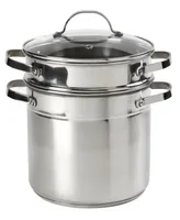 Denmark Stainless Steel 3 Piece 6 Quart Multi-Cooker Set