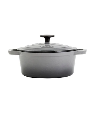 Smith and Clark Cast Iron 3 Quart Round Enamel Dutch Oven