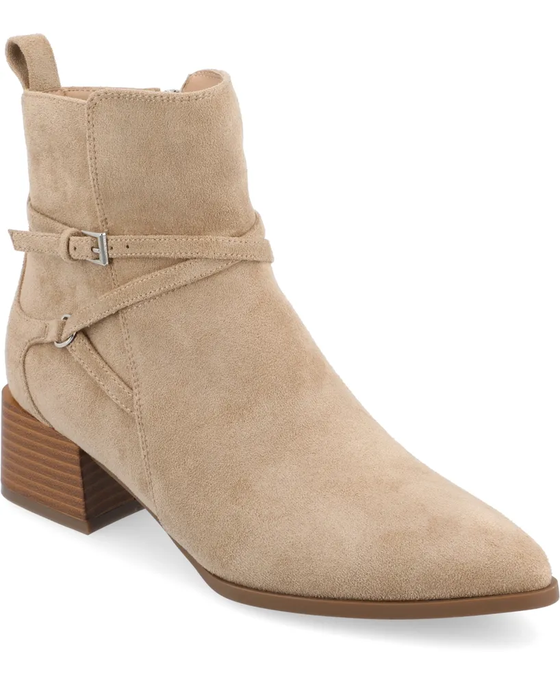 Journee Collection Women's Estelle Stacked Block Heel Booties