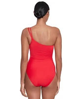 Lauren Ralph Lauren Women's Double-Strap One-Shoulder Swimsuit