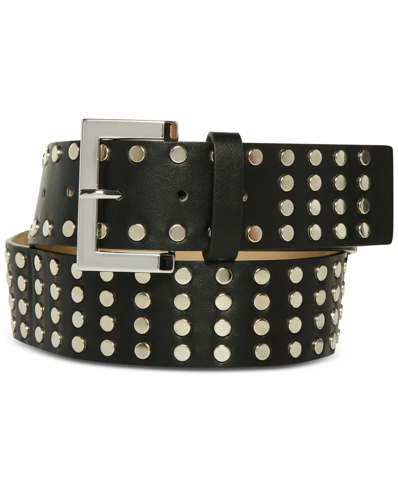 Steve Madden Women's Studded Faux-Leather Belt