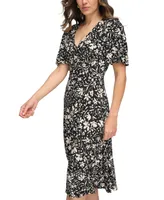 Tommy Hilfiger Women's Floral V-Neck Dress