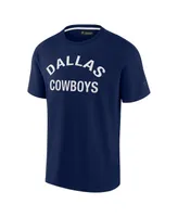 Men's and Women's Fanatics Signature Navy Dallas Cowboys Super Soft Short Sleeve T-shirt