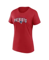 Women's Fanatics Navy, Red New England Patriots Fan T-shirt Combo Set