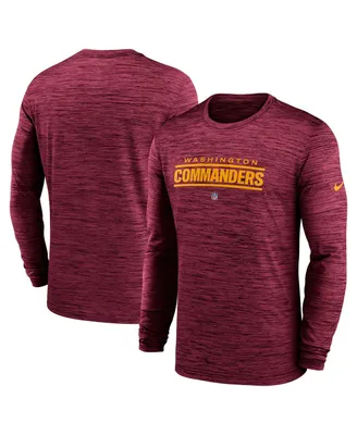 Men's Nike Burgundy Washington Commanders Sideline Team Velocity Performance Long Sleeve T-shirt