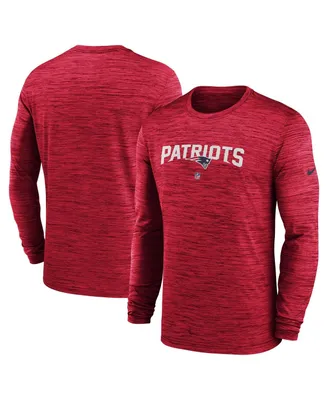 Men's Nike Red New England Patriots Sideline Team Velocity Performance Long Sleeve T-shirt