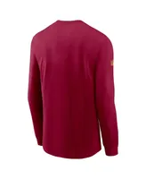 Men's Nike Burgundy Washington Commanders Sideline Performance Long Sleeve T-shirt