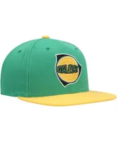 Men's Mitchell & Ness Green La Galaxy Throwback Logo Snapback Hat