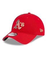 Men's New Era Red Oakland Athletics 2023 Fourth of July 9TWENTY Adjustable Hat