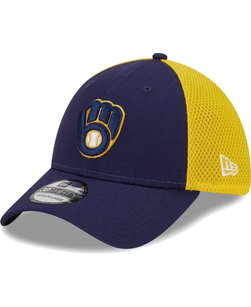 Men's New Era Navy Milwaukee Brewers Team Neo 39THIRTY Flex Hat