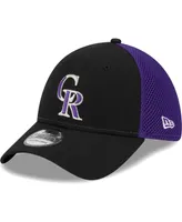 Men's New Era Black Colorado Rockies Team Neo 39THIRTY Flex Hat