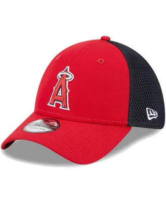 Men's New Era Red Los Angeles Angels Team Neo 39THIRTY Flex Hat