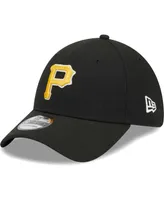 Men's New Era Black Pittsburgh Pirates Logo 39THIRTY Flex Hat