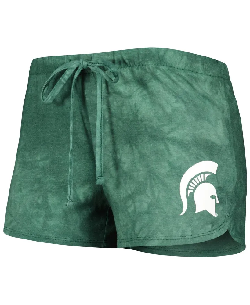 Women's Concepts Sport Green Michigan State Spartans Billboard Tie-Dye Tank and Shorts Sleep Set