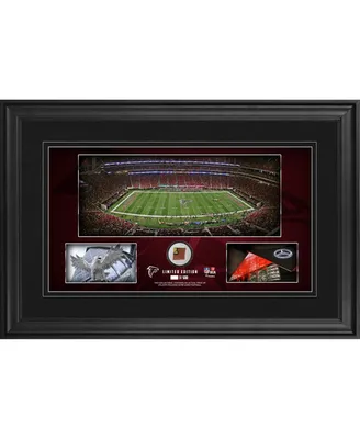 Atlanta Falcons Framed 10" x 18" Stadium Panoramic Collage with Game-Used Football - Limited Edition of 500