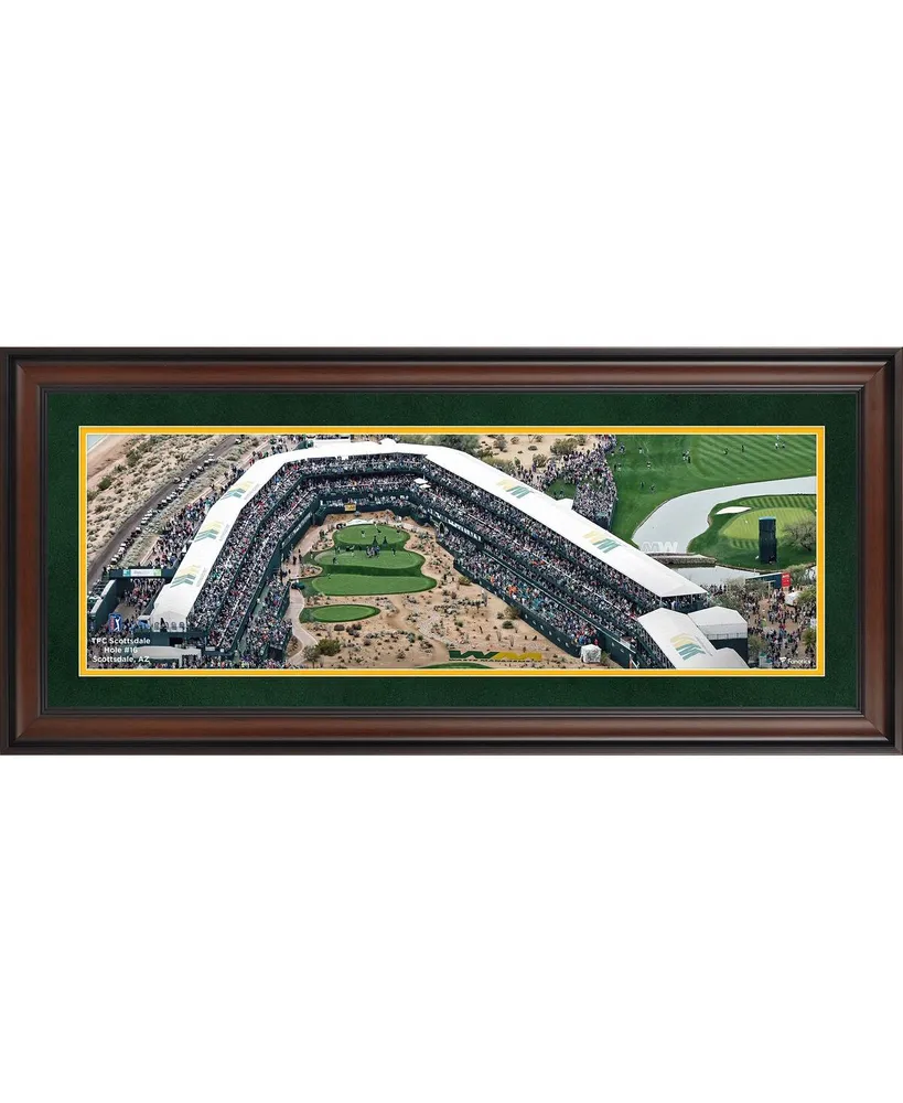 Wm Phoenix Open Framed 13.5" x 39" Hole #16 Pga Tour Panoramic Photograph