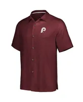 Men's Tommy Bahama Burgundy Philadelphia Phillies Sport Tropic Isles Camp Button-Up Shirt