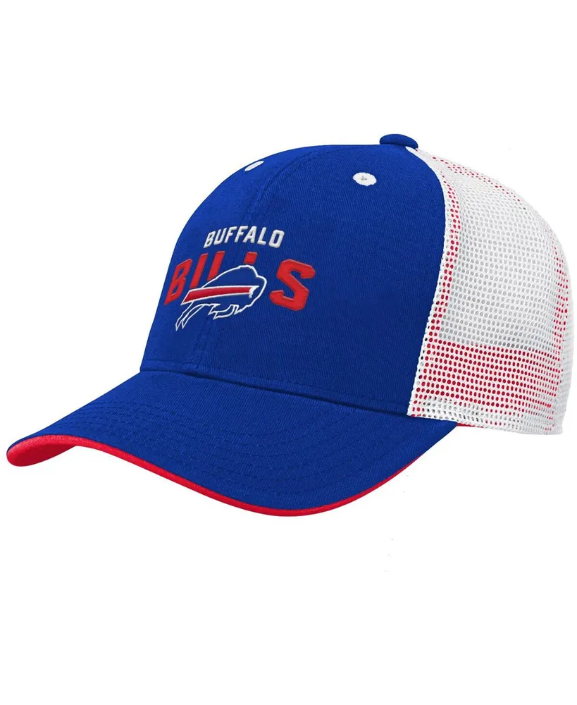 Big Boys Royal, White Buffalo Bills Core Lockup Snapback Hat