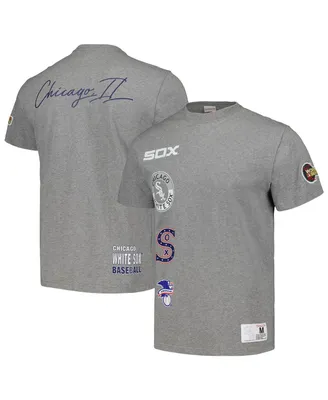Men's Mitchell & Ness Heather Gray Chicago White Sox Cooperstown Collection City T-shirt